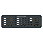 Панель выключателей 12 позиционная Blue Sea Traditional Metal 8375 12/24В 100А 10 автоматов 114x374,5мм