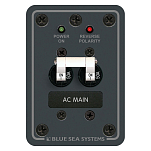 Панель выключателей Blue Sea Traditional Metal 8079 120В 50А основной автомат 67x95мм