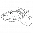 Кронштейн компаса Uflex 40109 A белый