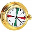 Часы-иллюминатор кварцевые секторные Barigo Poseidon 1327MSFS 120x35мм Ø85мм из полированной латуни