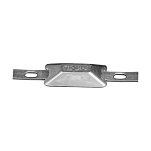Цинковый прямоугольный анод Tecnoseal 00387/1 127x62х28мм скандинавского типа с креплением 250x25x5мм