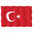 Флаг Турции гостевой из перлона/шерсти 20 x 30 см 20030-33127