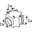 Распределитель с управляемой заслонкой Webasto 1320352A 60 мм