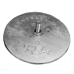 Магниевый анод Tecnoseal R4MG Ø127x15мм дисковый со съемной гайкой для пера руля