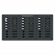 Панель выключателей 22 позиционная Blue Sea Traditional Metal 8565 230В 100А 1 основной + 13 дополнительных автоматов 375x190,5мм