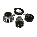 Разъём палубный двухштырьковый TREM L0642110 10A Ø42мм водостойкий из хромированной латуни