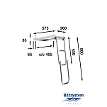 Трап транцевый Batsystem BK90 900 x 360 мм 3 ступеньки