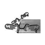 Поворотная опора для шлюпки Hurley marine PHC-419-B грузоподъемность 453кг из морского полиэтилена черная для крепления на краю платформы