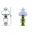 Настольная лампа масляная DHR 8816/O 420 x 120 мм 800 мл/до 60 часов из латуни