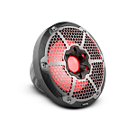 Сабвуфер DS18 CF-10SUB Ø254мм 35–250Гц 300-600Вт 2-4Ом IP65 светодиодная RGB-подсветка глянцевый из углеродного волокна чёрного цвета