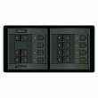 Панель выключателей Blue Sea 360 Panel System 1233 230В 1 основной/6 дополнительных автоматов 235x121мм
