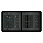 Панель выключателей Blue Sea 360 Panel System 1233 230В 1 основной/6 дополнительных автоматов 235x121мм