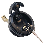 Задрайка люка с замком Perko 1091B01BLK Ø75/63,5мм ригель 19-60мм для двери 3-19мм из чёрного нейлона и чёрной ручкой и нержавеющей стали
