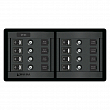 Панель выключателей Blue Sea 360 Panel System 1456 12В 80А 8 автоматов/8 выключателей 235x121мм