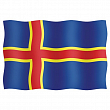 Флаг Аланских островов гостевой из перлона/шерсти 20 x 30 см 20030-33101
