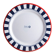 Набор обеденных тарелок Marine Business Venezia 68001 Ø250мм 6шт из белого/синего меламина