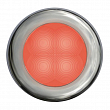 Светильник врезной круглый Hella Marine 2XT 980 507-221 12 В 0,5 Вт корпус из полированной стали красный свет
