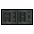 Панель выключателей Blue Sea 360 Panel System 1230 120В 1 основной/6 дополнительных автоматов 235x121мм