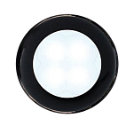 Светильник врезной водонепроницаемый LED Hella Marine Slim Line 2XT 980 500-051 12В 0,5Вт круглый чёрный пластиковый корпус холодный белый свет