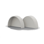 Законцовка привального бруса Tessilmare Bino 65 130-500-092W 65мм из белого ПВХ