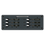 Панель выключателей Blue Sea Traditional Metal 8096 12/24В 100А 6 автоматов 267x95мм